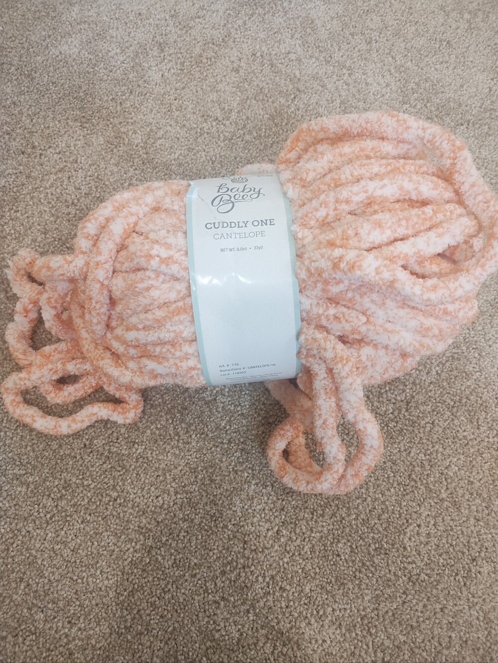 Yarn Bee Cuddly One Cantaloupe - Read Description
